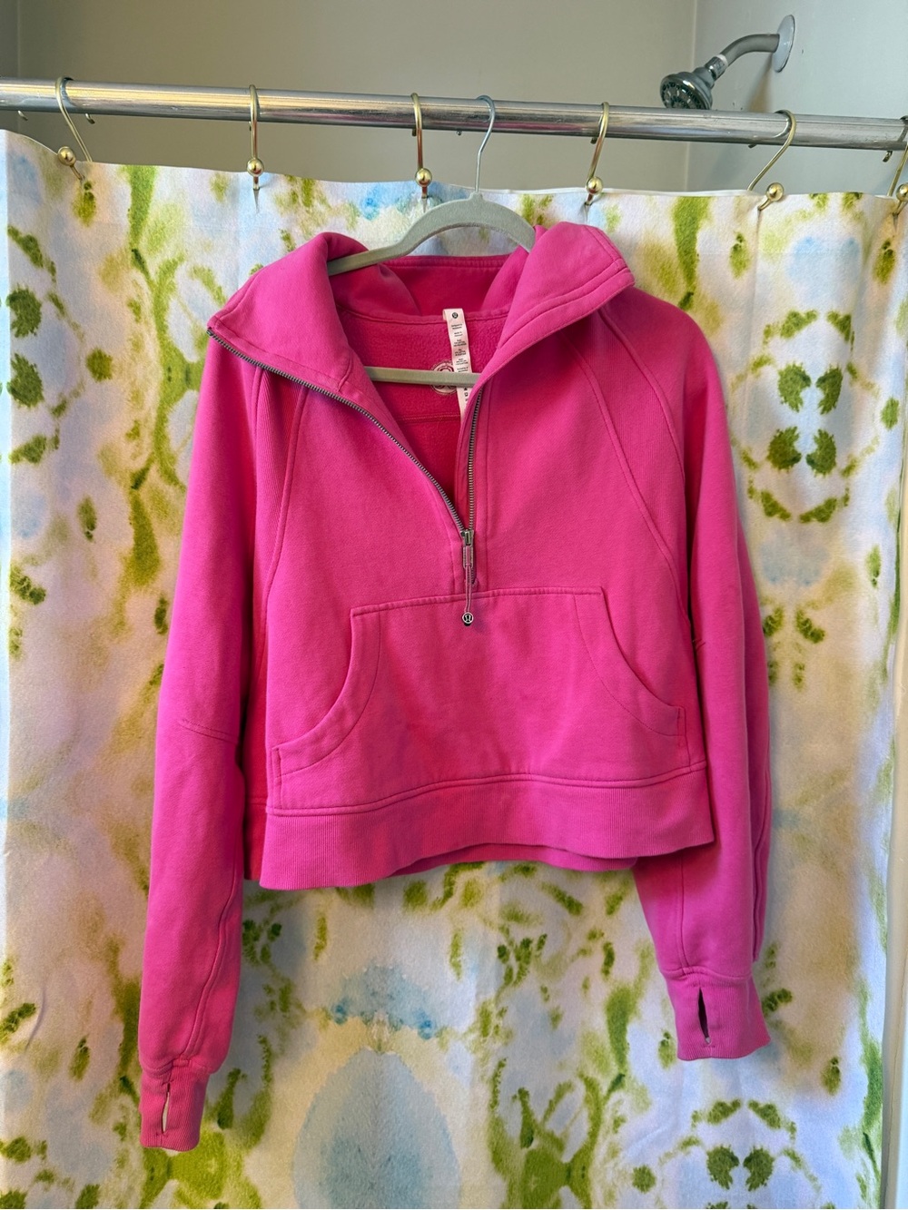 Sonic Pink Lululemon Half zip scuba size M/L
